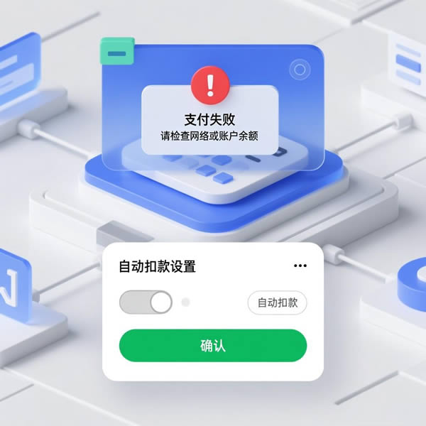 quickq支付失败?自动扣款设置? quickq支付失败?自动扣款设置?